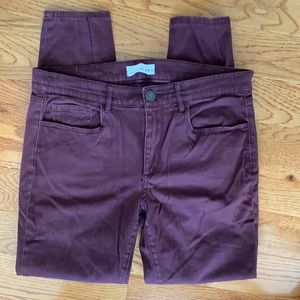 LOFT Skinny Maroon Pants
